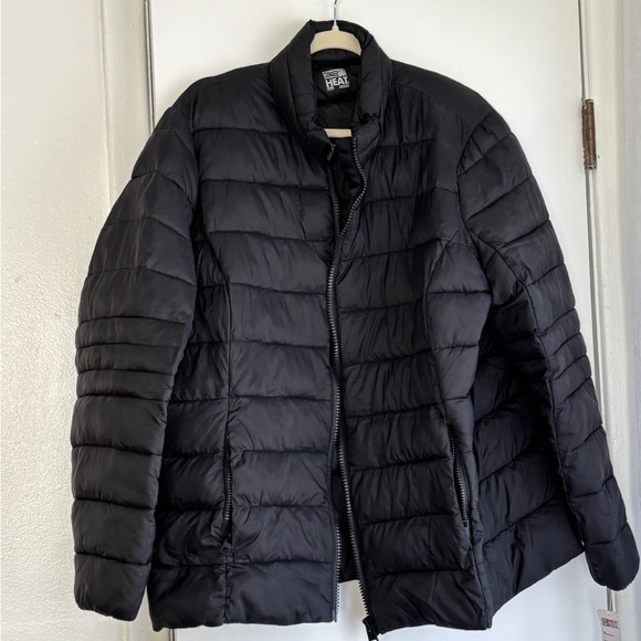 32 Degrees Black Down Quilted Jacket - Picture 1 of 5